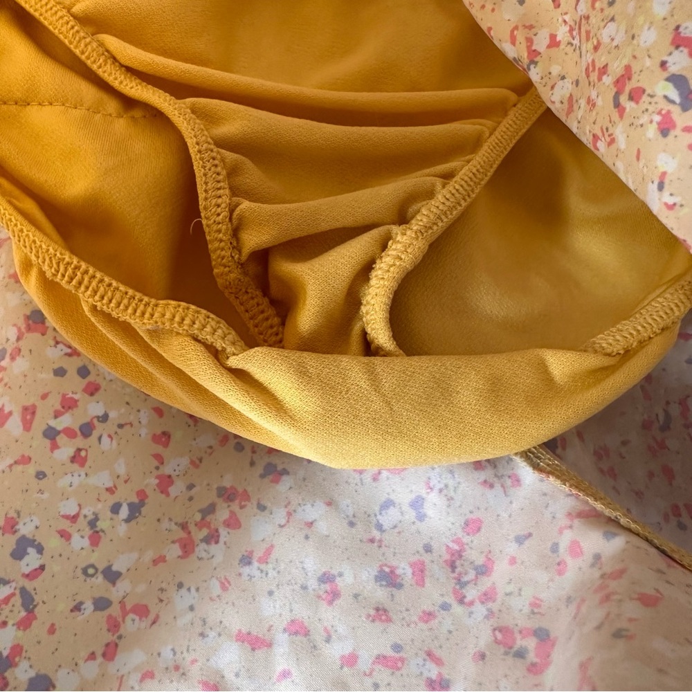 Nike Dri-Fit Lined Athletic Shorts | Yellow + Pink Confetti - Picture 4 of 7